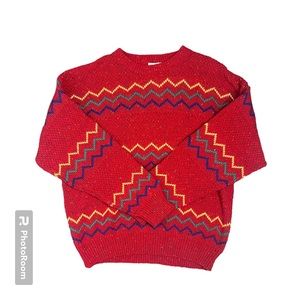 Vintage Collectif Wool Blend Red Sweater
